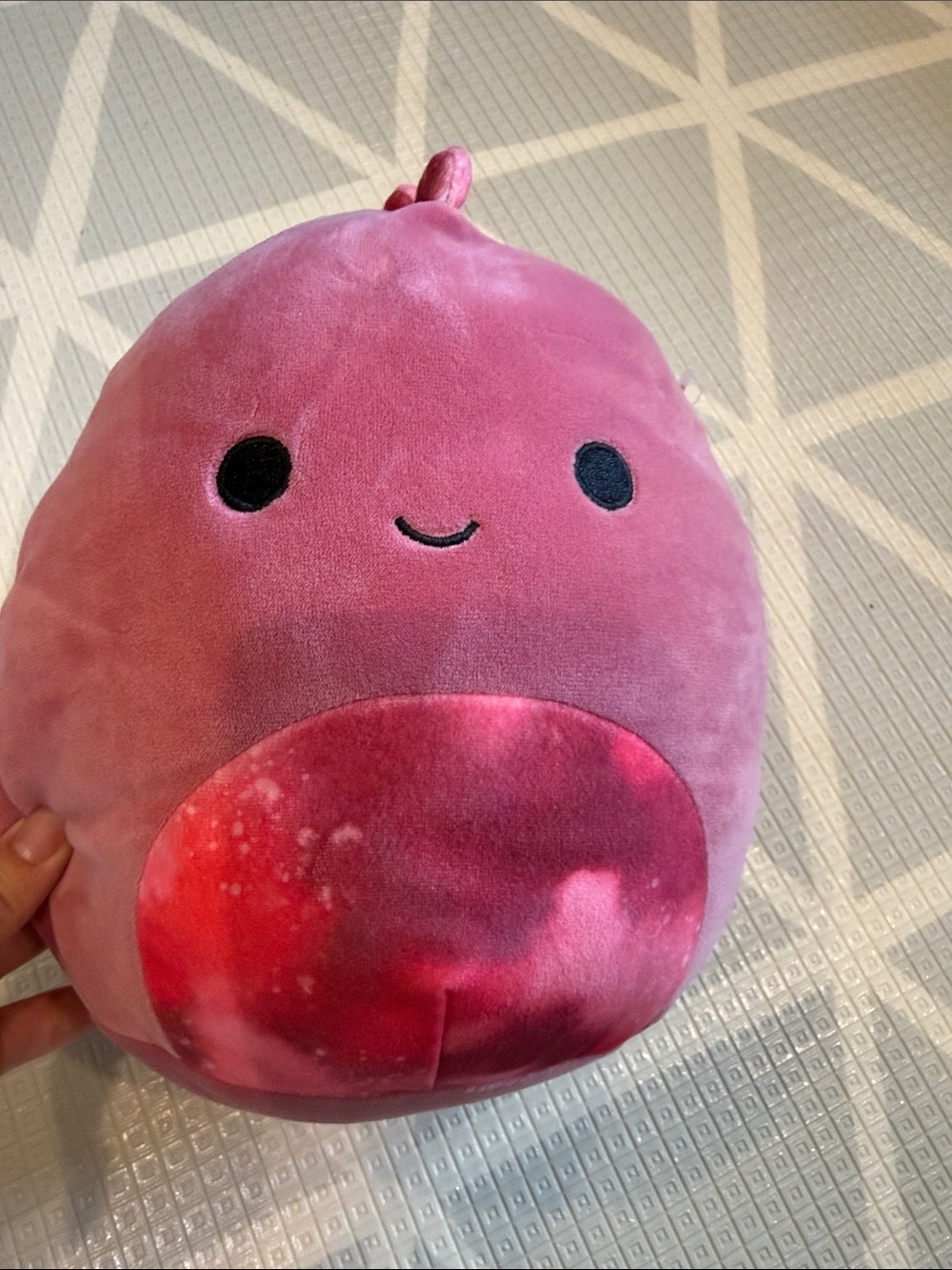 Squishmallow Poleena Pink Dinosaur Cute Face Plush